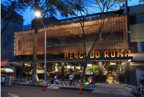 墨西哥Mercado Roma美食城餐飲空間設計案例